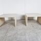 Pair of vintage travertine coffee or side tables, 1970s