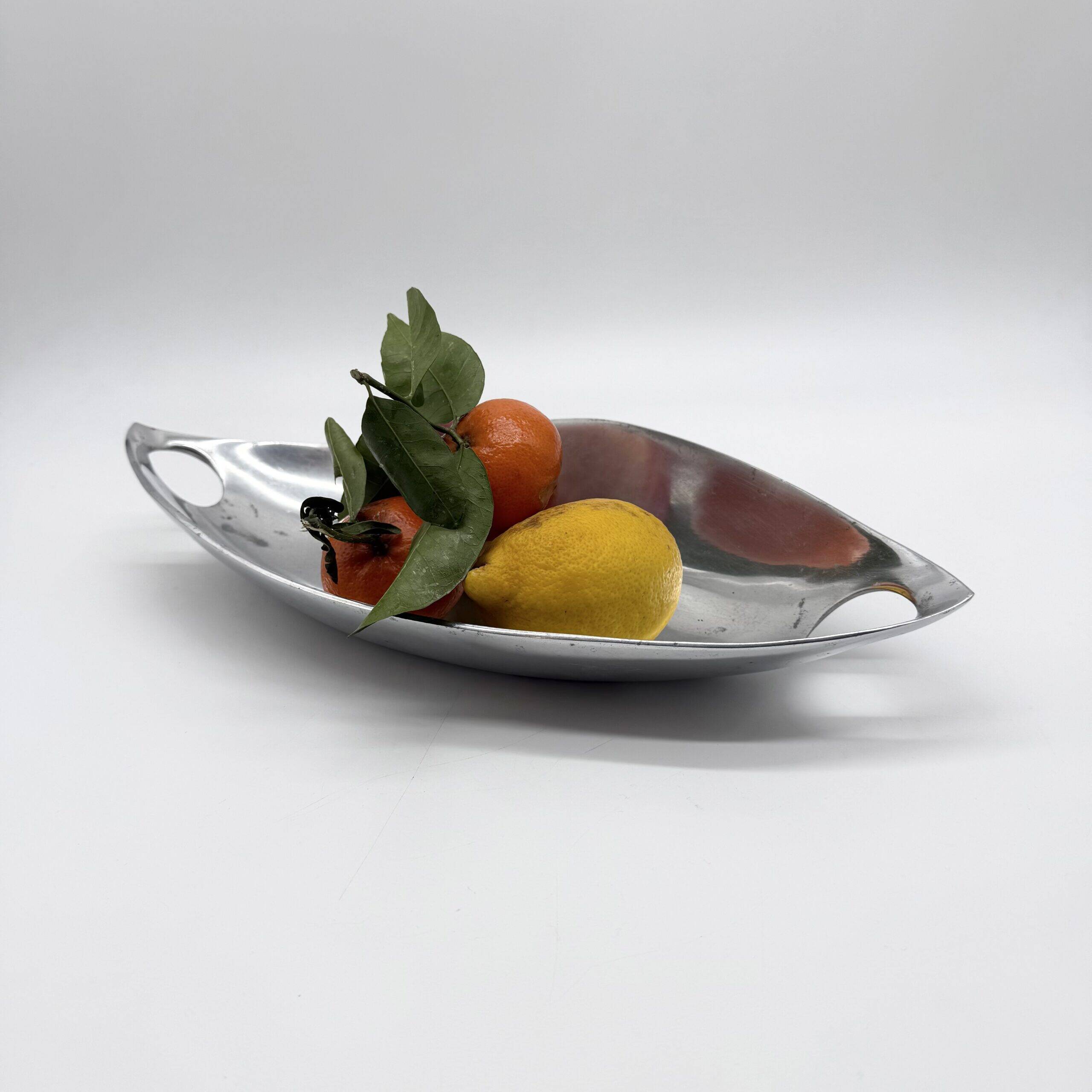 Polished aluminium cast centrepiece / bowl – 1980s