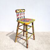 Painted wooden high chair