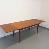 Vintage Scandinavian style dining table from the 50s and 60s in teak with extensions