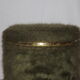 Pouf coffre en moumoute de couleur vert vintage rétro 1960