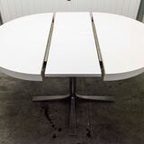 Round table convertible formica 70's central feet