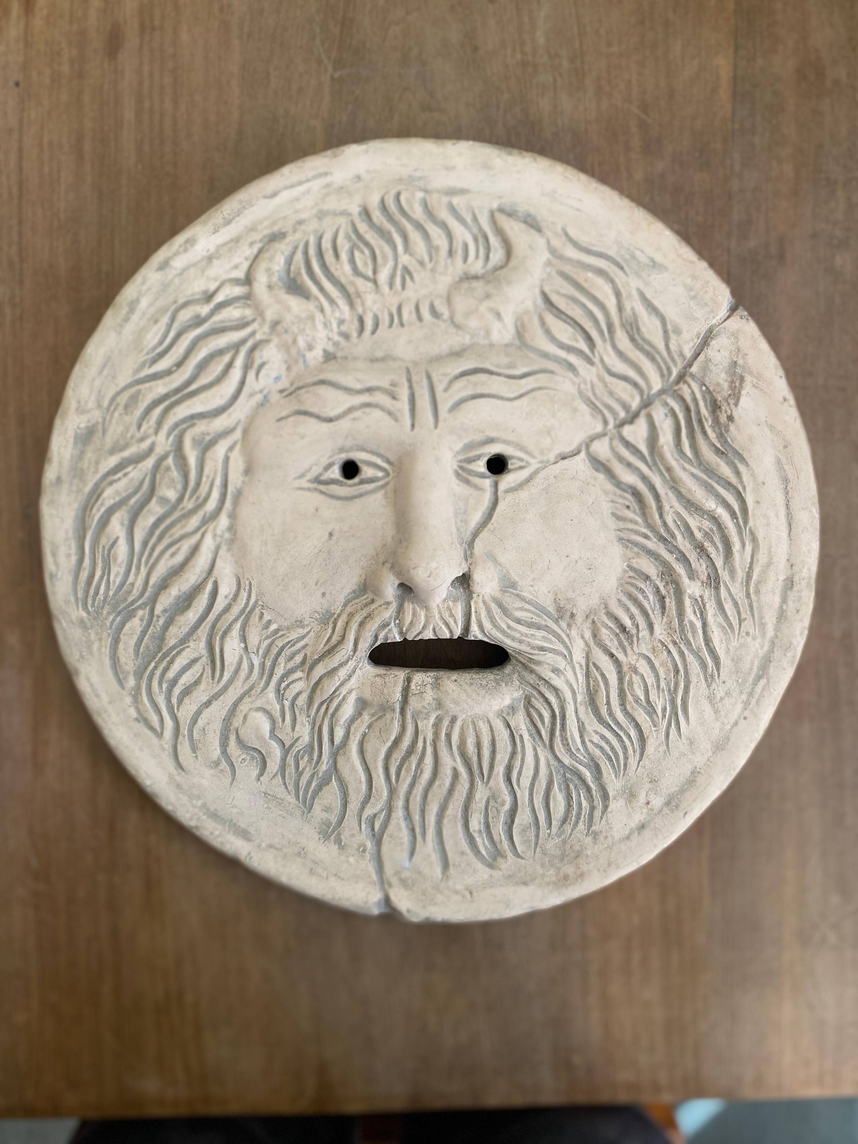 Vintage Bocca della Verità Wall Sculpture by Domenico Persiani, Rome