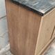 Old rear oak counter unit with two sliding doors