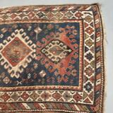Antique kazak rug blue ground