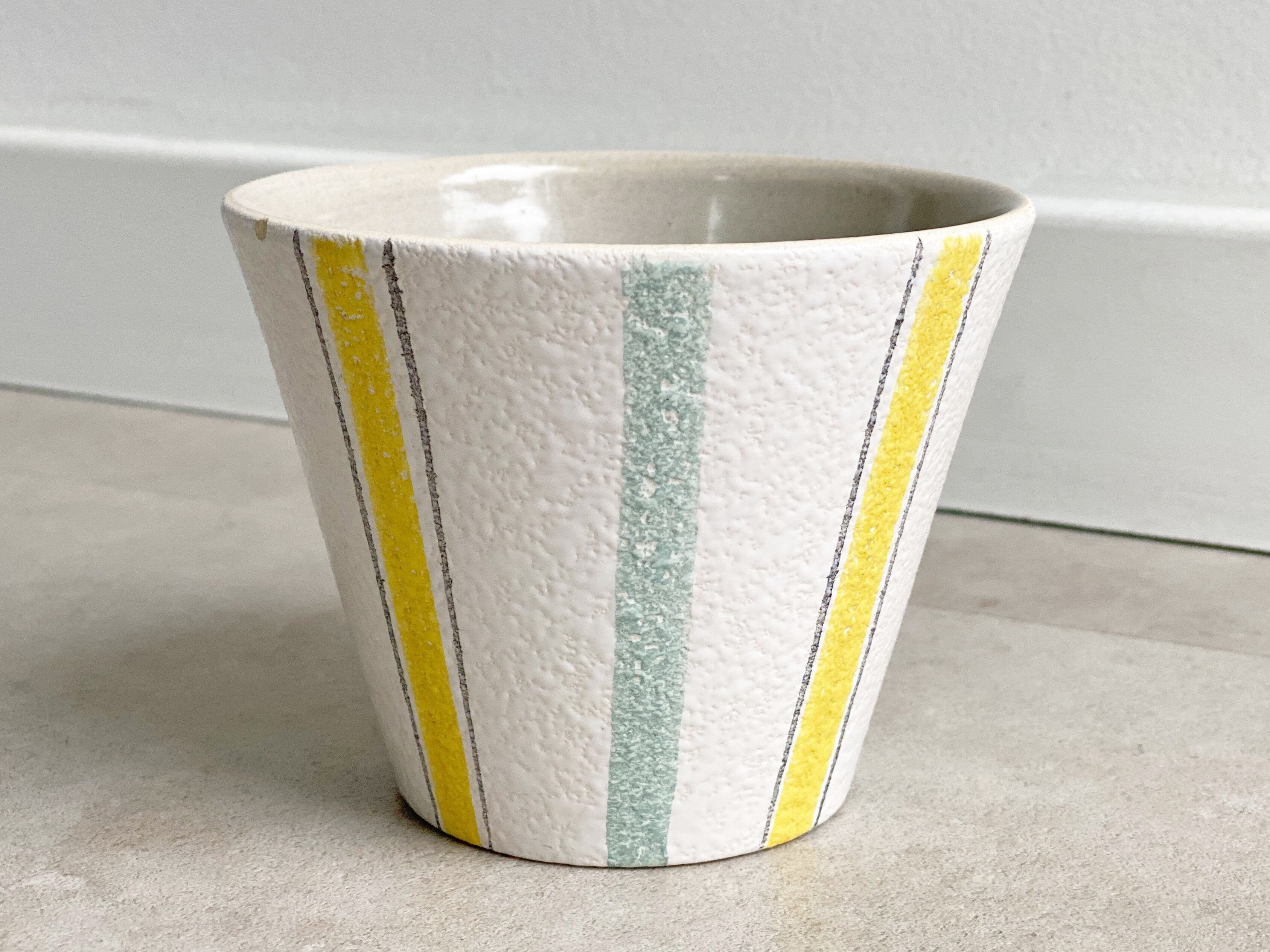 Mid century ceramic planter by Adco, vintage, 1950s flower pot