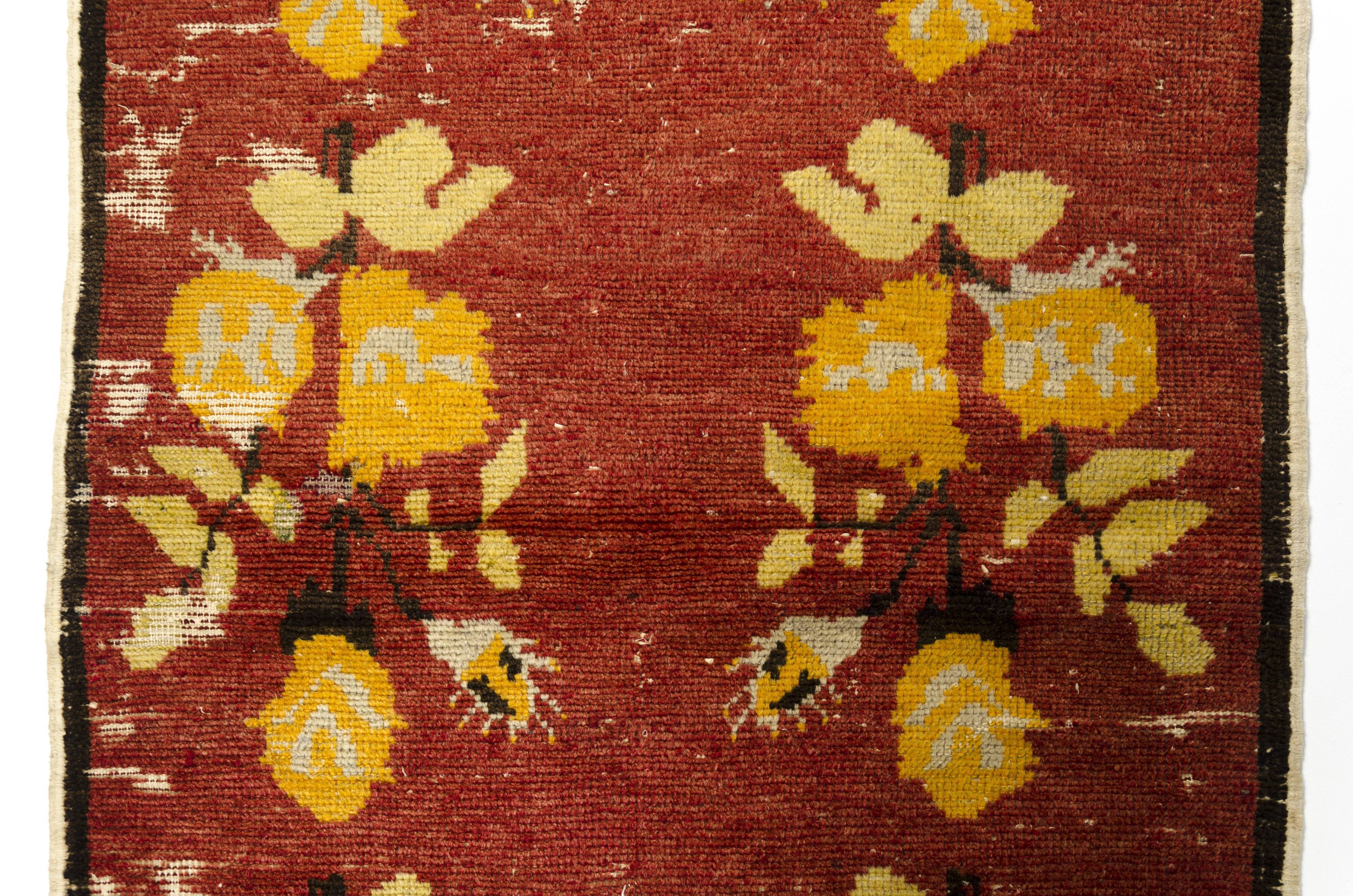 Turkish Vintage Mini Runner Rug sku 1049
