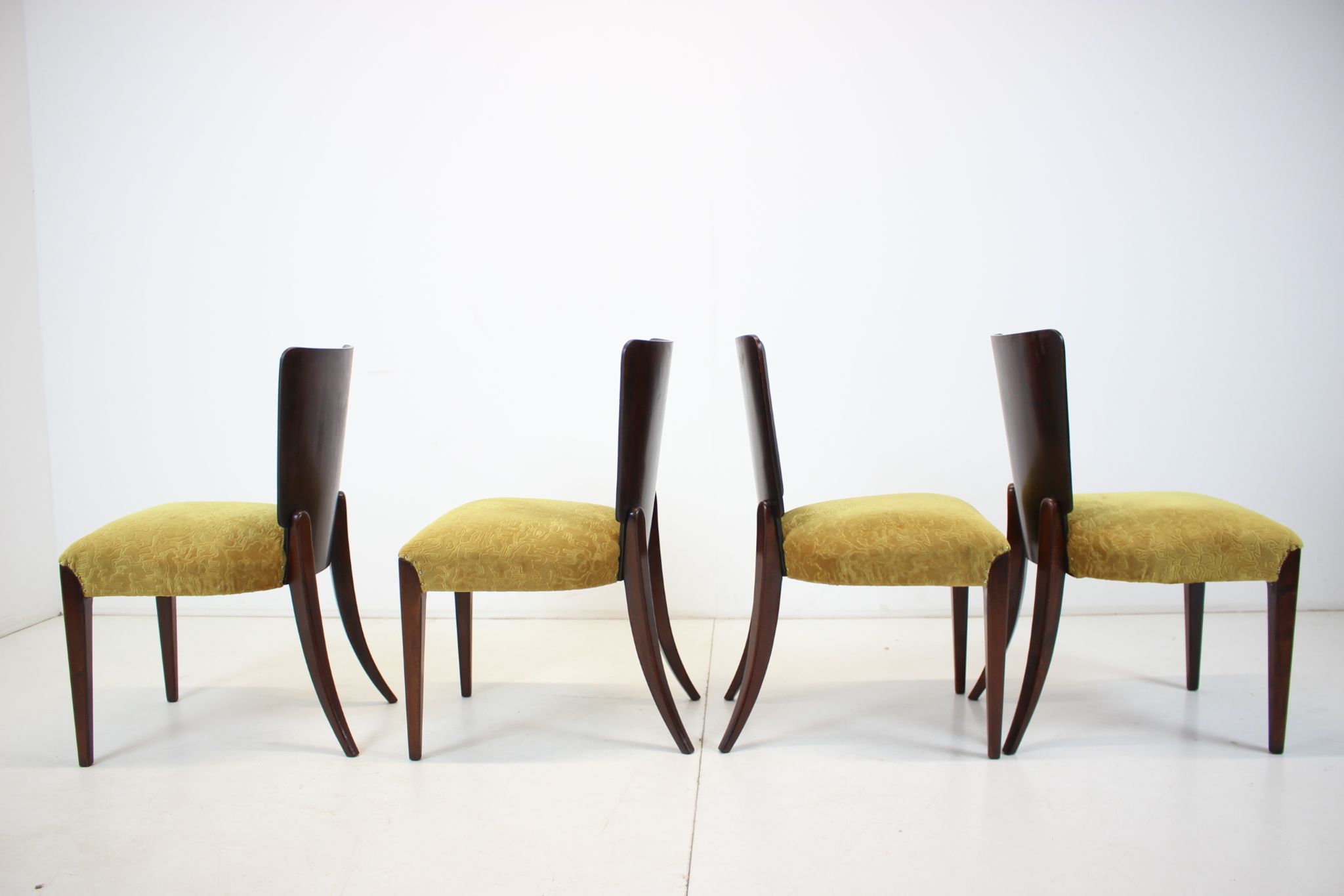 4 art deco dining chairs h-214 by Jindrich Halabala for Up Závody, set of 4
