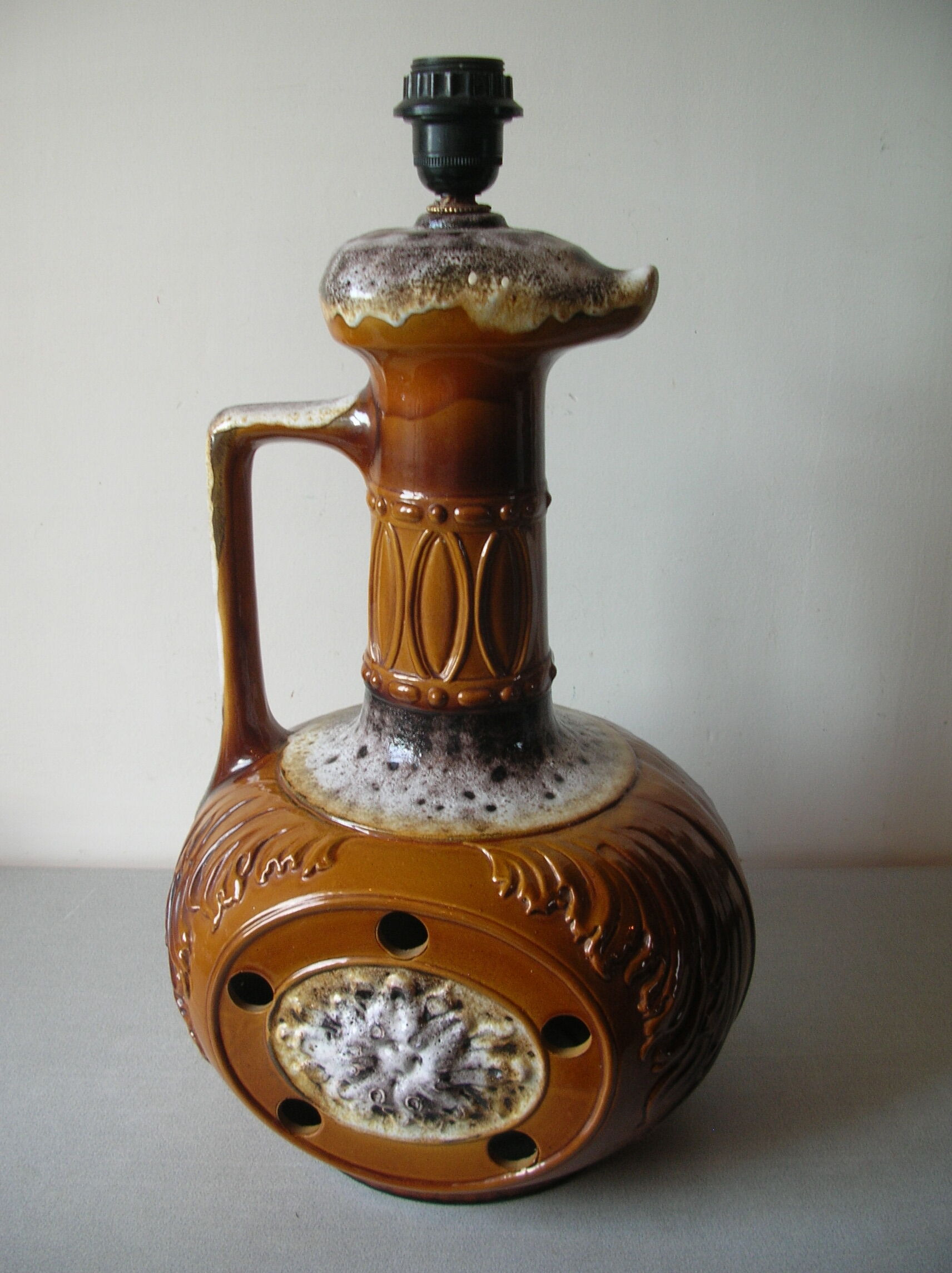 Floor lamp foot 2 burners 1970