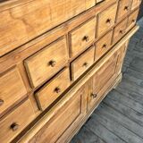 Old display cabinet in raw wood