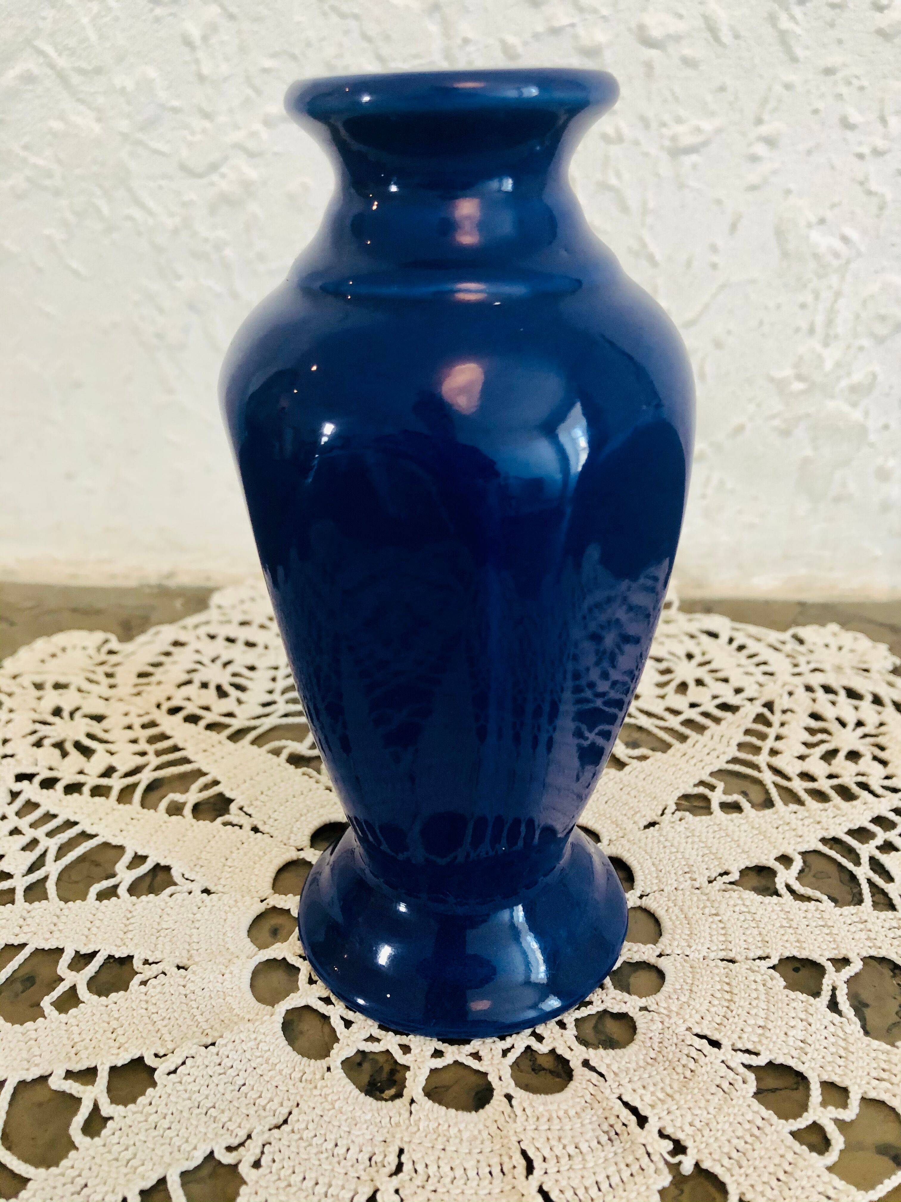 Small blue vase