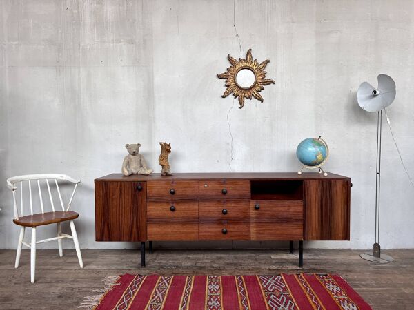 Meuble TV/hifi enfilade vintage en palissandre 1960
