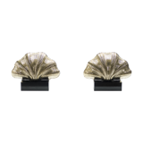 Pair of Italian lamps brass shell around 1960