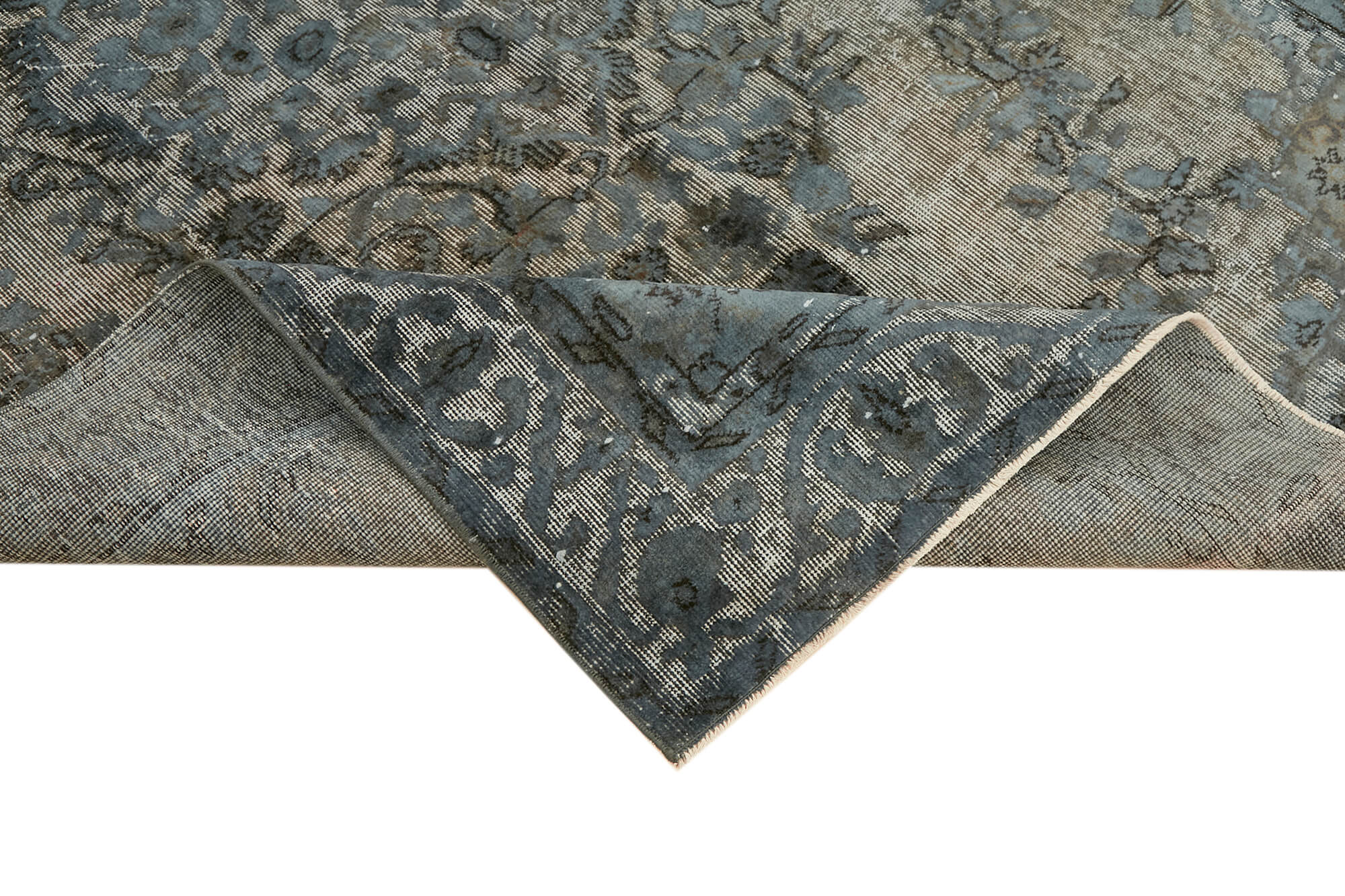Handwoven Unique Oriental 1980s 165 cm x 274 cm Grey Rug