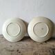 2 OLD SLASH PLATES WITH ROSES DECORATION