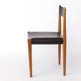 1 of 6 Vintage German Dining Chair by Lübke, 1970s, Beech Wood & Faux Leath