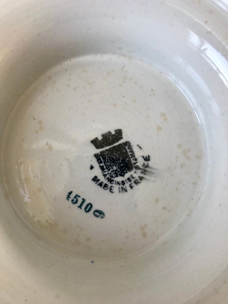 Compotier in Iron Earth Saint-Amand early twentieth century