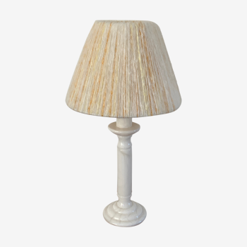 Lampe vintage pied en albâtre