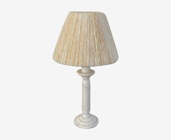 Lampe vintage pied en albâtre