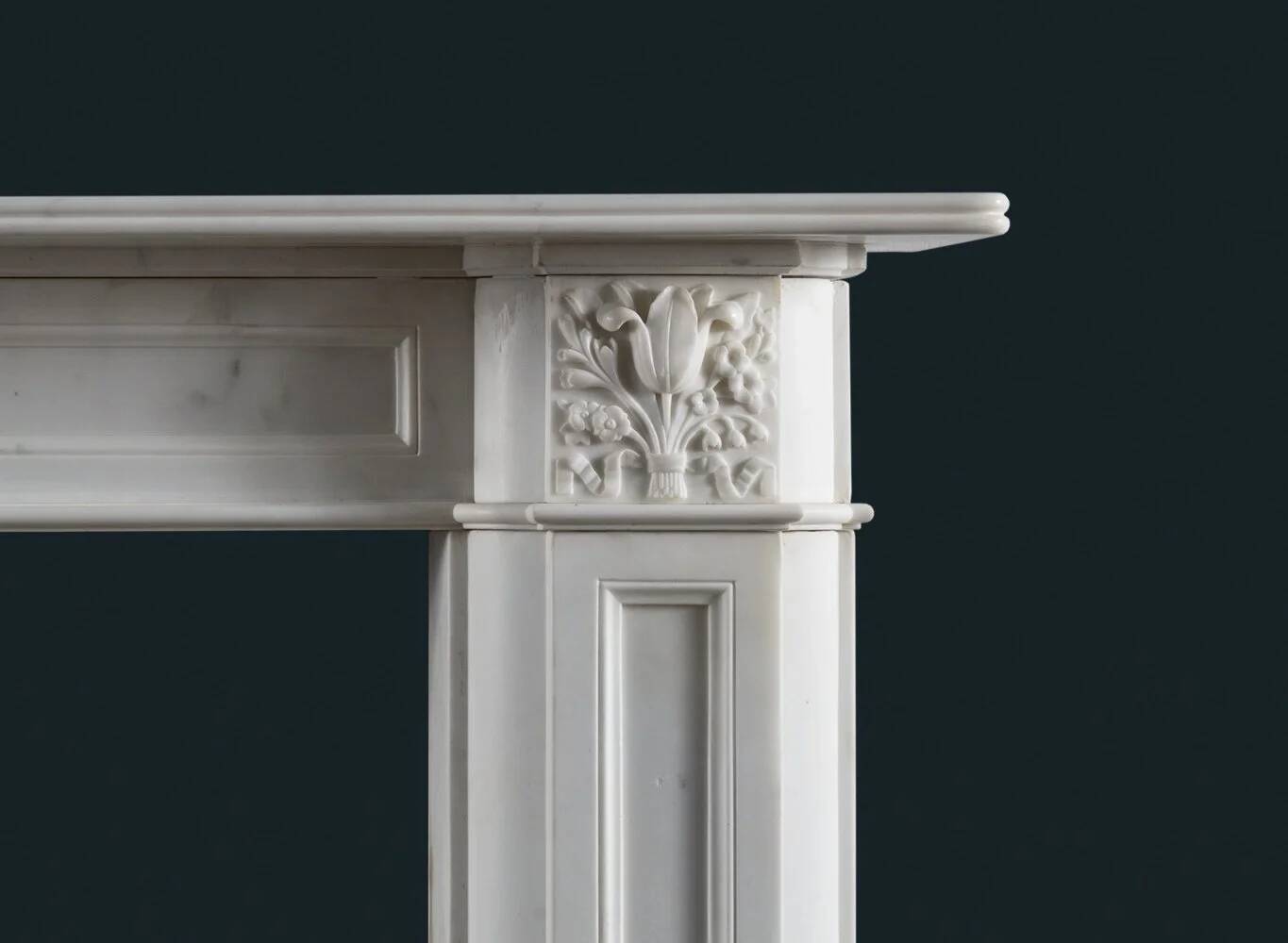 English Regency Statuary Marble Fire Surround