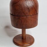 Old wooden hat shape on foot, 1900, 29 cm