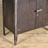 polished iron medical cabinet, 1950’s