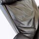 Fauteuil Kaufeld Siesta 62 en cuir noir par Jacques Brule