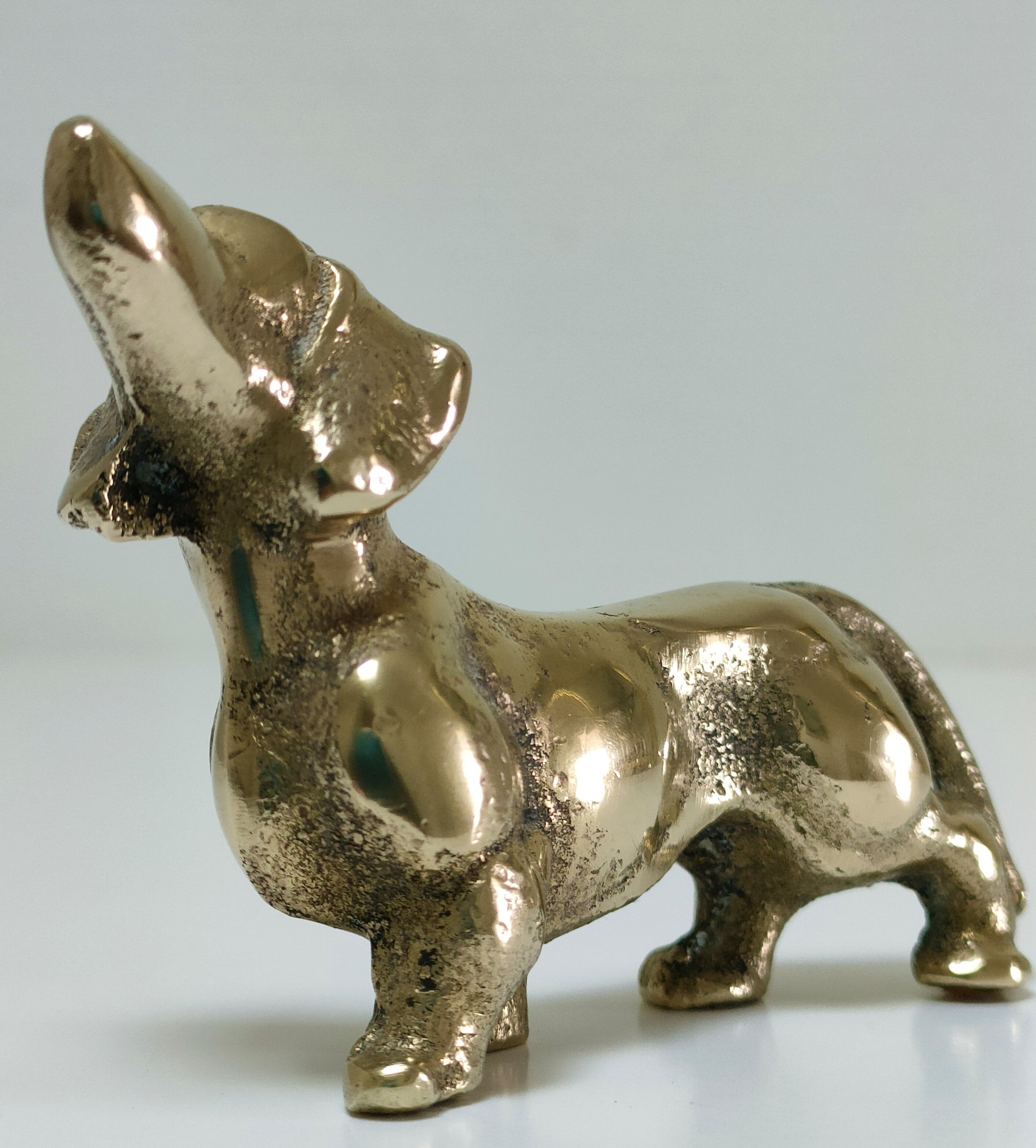 Solid brass dachshund 60s/70s