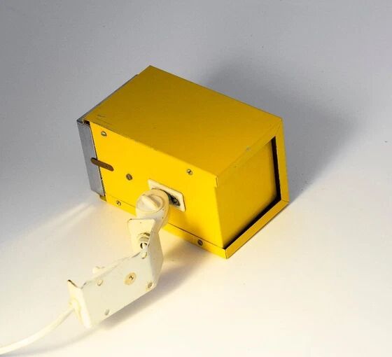 Yellow wall lamp Kubus Elidus - Sweden, 1970s