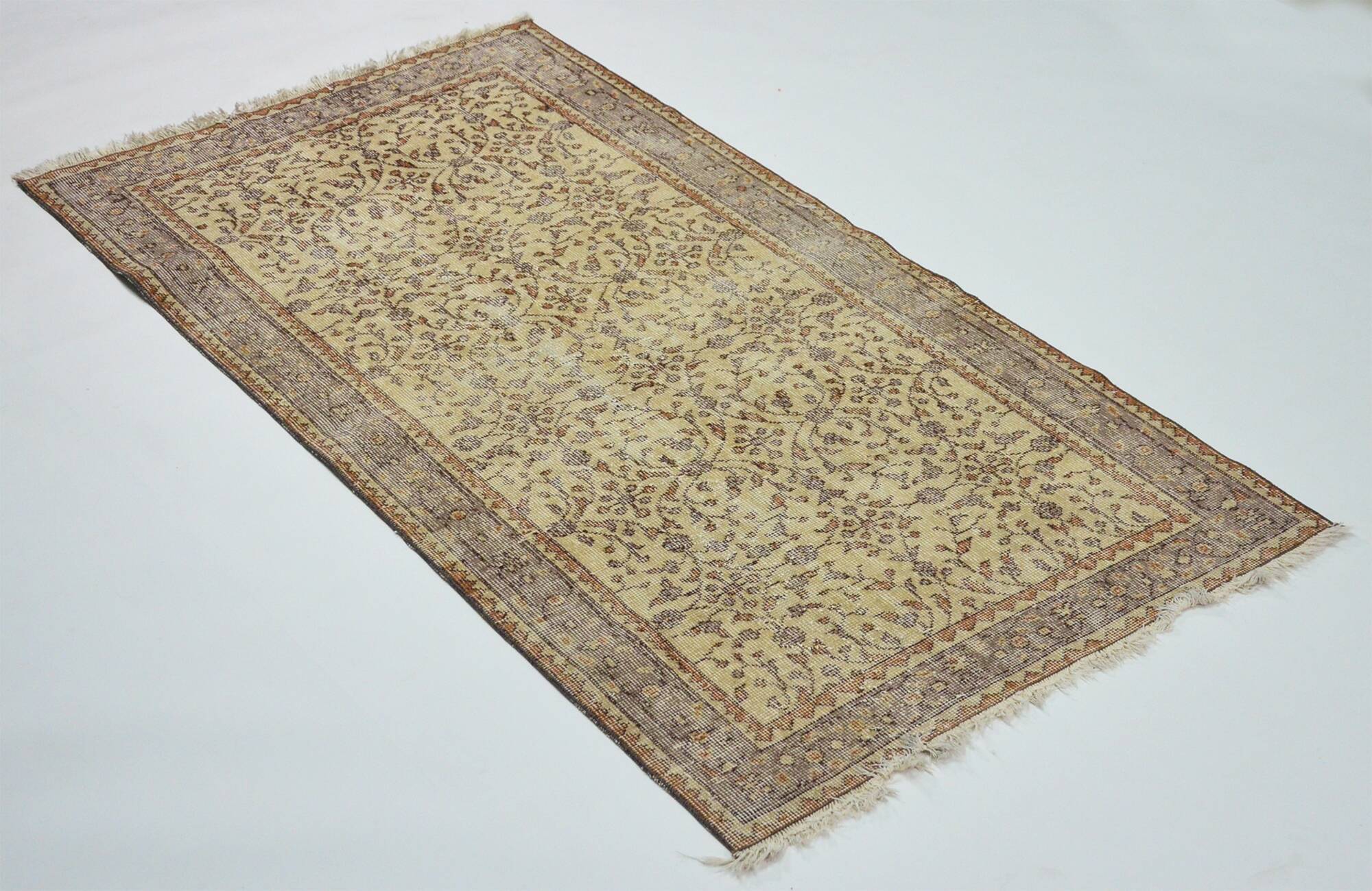 Turkish Anatolian Handmade Vintage Area Rug 292 cm x 196 cm