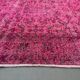 Turkish rug pink 300x200 cm, vintage overdyed tribal wool carpet large 2511