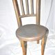 Child's bistro chair in curved turned wood, Fischel Thonet style, 1950.