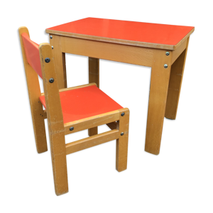 Bureau & chaise enfant école maternelle