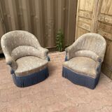 Pair of toad armchairs