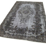 Handmade unique anatolian 1980s 164 cm x 286 cm grey carpet