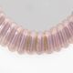 Italian oval mirror in brass and pink blown Murano glass