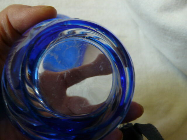 blue glass jewelry box