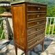 Mahogany and burl chest of drawers, 19th century