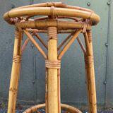 Vintage rattan bar stool