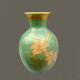 Vintage cloisonné enameled brass vase - 17 cm