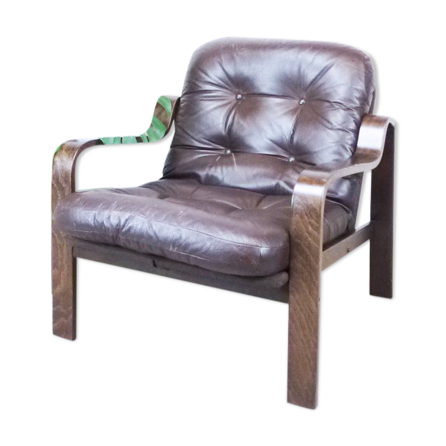 Armchair brown leather, 1970