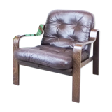 Armchair brown leather, 1970