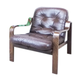 Armchair brown leather, 1970