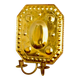 Single mid-century Swedish brass sconce for two candles