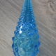Vintage empoli Italian blue glass carafe