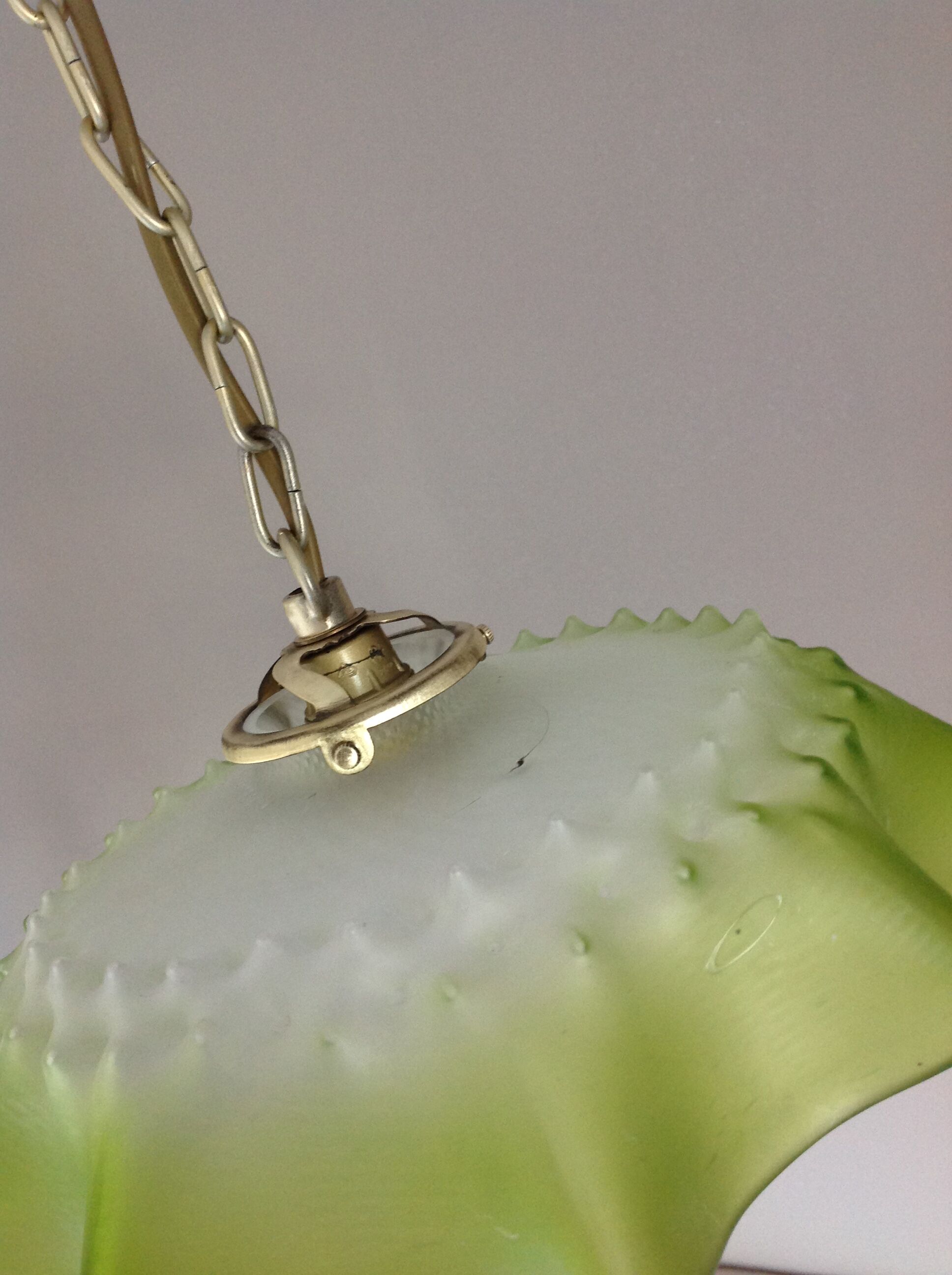 Art deco style glass suspension / 30-40 years