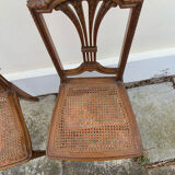 Pair of art deco chairs - tanned seat