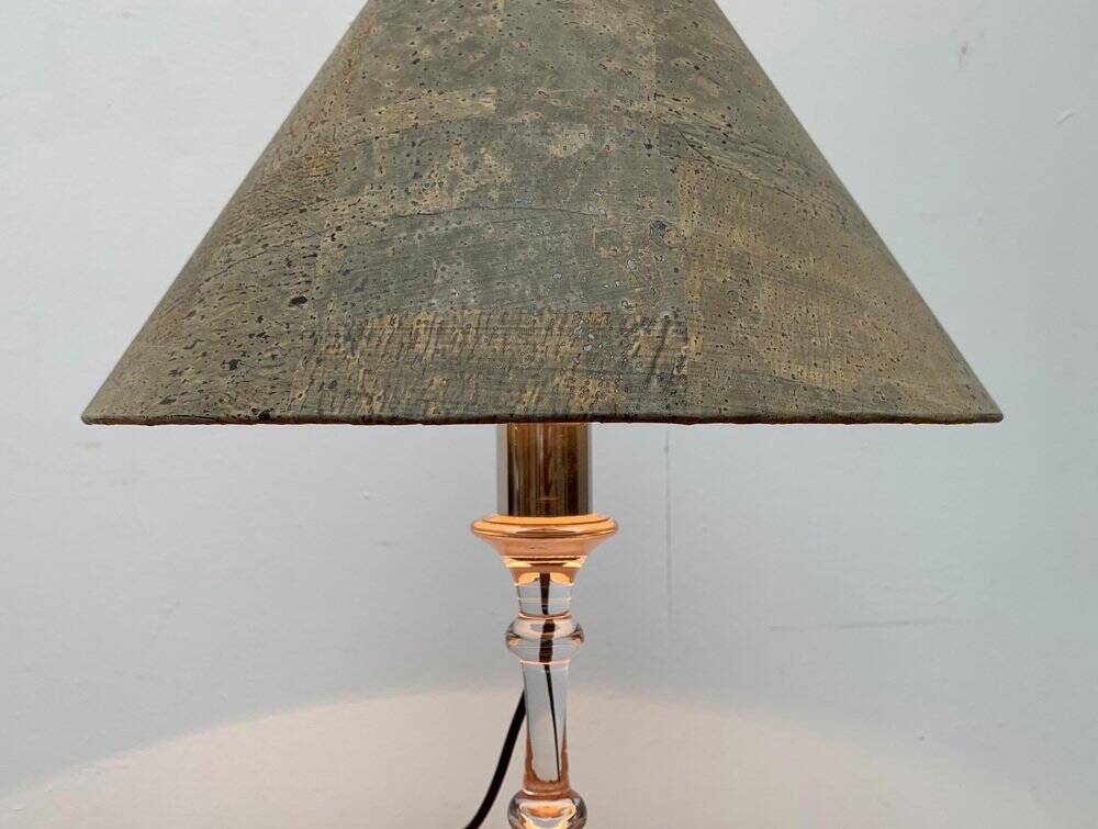 Mid-century German Tiffany glass table lamp by Ingo Maurer, 1960s.