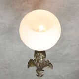 Antique Italian Figural Brass Wall Lamp, set of 2