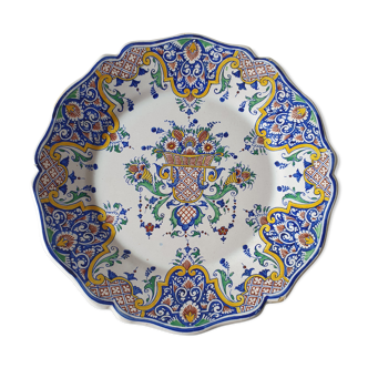 Plate in earthenware old France XVIIIth XIXth